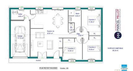 Saint-Sulpice-le-Guérétois Maison neuve - 2027510-3290modele820190125ZsHg7.jpeg Maisons Millot